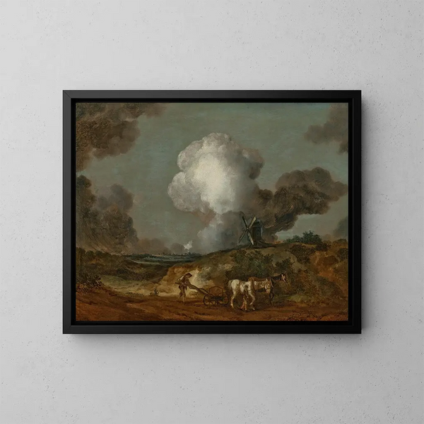 De ploeg van Suffolk - Thomas Gainsborough — ingelijst kunstwerk aan de muur