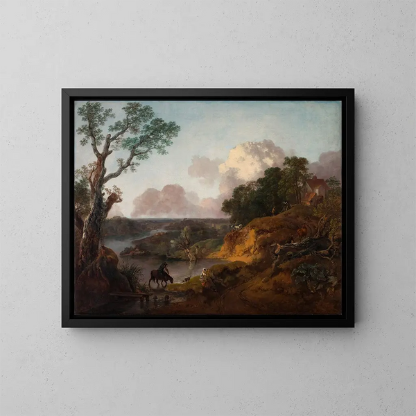 Uitzicht in Suffolk - Thomas Gainsborough — ingelijst kunstwerk aan de muur