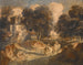 Boslandschap met boeren te paard - Thomas Gainsborough — weergave van het kunstwerk