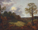 Boslandschap met een cottage en een herder - Thomas Gainsborough — weergave van het kunstwerk