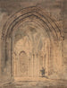 Cathédrale Saint-Albans, Hertfordshire - Thomas Girtin — weergave van het kunstwerk