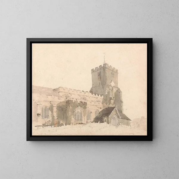 Church of Writtle, Essex - Thomas Girtin — framed artwork on a wall
