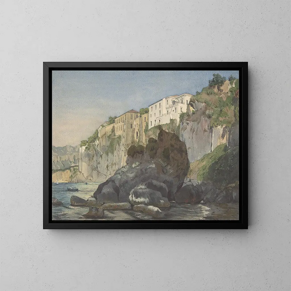 Houses in Sorrento - Thomas Hartley Cromek — framed artwork on a wall