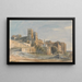 La cathédrale et le palais des papes Avignon - Thomas Hartley Cromek — ingelijst kunstwerk aan de muur