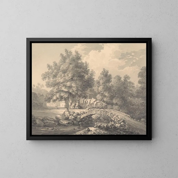 A rustic scene - Thomas Hearne — framed artwork on a wall