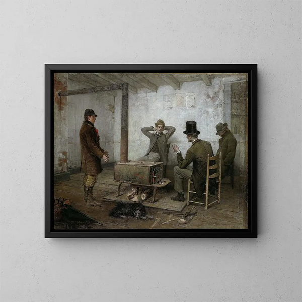 A Friendly Warning - Thomas Hicks — framed artwork on a wall
