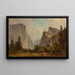 Poorten van Yosemite en Bridal Veil Falls - Thomas Hill — ingelijst kunstwerk aan de muur