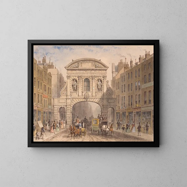Temple Bar - Thomas Hosmer Shepherd — framed artwork on a wall