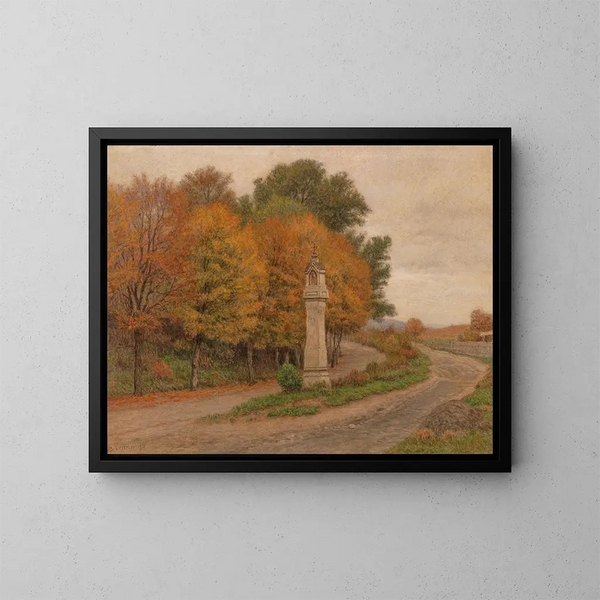 a chapel by the edge of the forest - Thomas Leitner — framed artwork on a wall