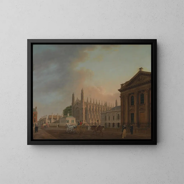The Parade of Kings at Cambridge - Thomas Malton the Younger — framed artwork on a wall