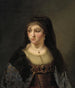 Portret van een dame met sluier - Thomas Mathisen — weergave van het kunstwerk