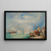 Entree van het Grote Kanaal in Venetië - Thomas Moran — ingelijst kunstwerk aan de muur