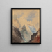 van de top van Great Fall Yellowstone - Thomas Moran — ingelijst kunstwerk aan de muur