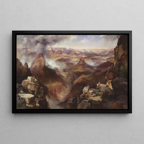 Grand Canyon of the Colorado River - Thomas Moran — framed artwork on a wall