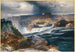 Groot schilderij van de grote watervallen van de Snake-rivier, Idaho-territorium - Thomas Moran — weergave van het kunstwerk