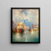 Lever de maan in Chioggia, Venetië - Thomas Moran — ingelijst kunstwerk aan de muur