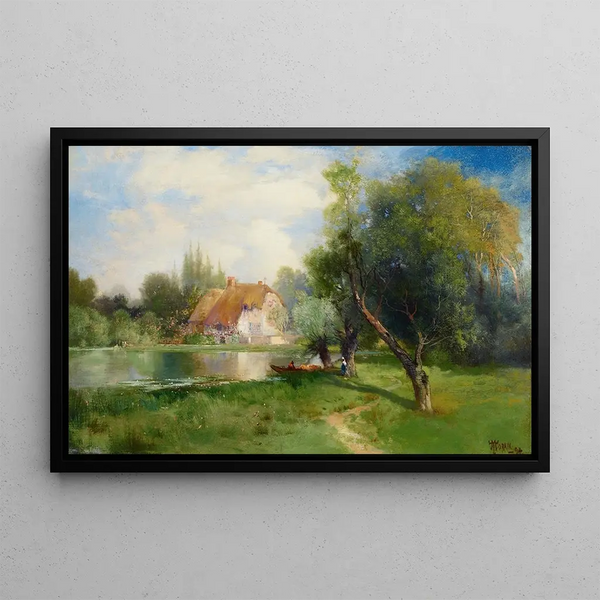 Near East Hampton, Long Island - Thomas Moran — framed artwork on a wall