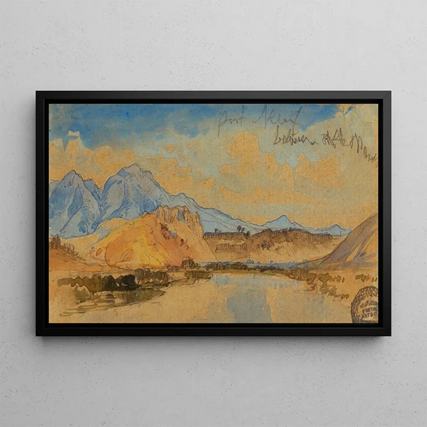 Canyon de Port Neuf Idaho - Thomas Moran — framed artwork on a wall