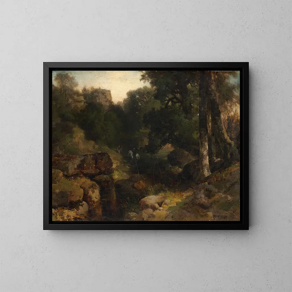 La Vallée - Thomas Moran — framed artwork on a wall