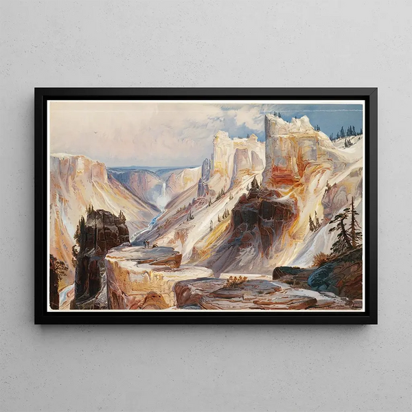 The Grand Canyon Yellowstone - Thomas Moran — framed artwork on a wall