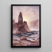 Les Tours de Tower Falls Yellowstone - Thomas Moran — ingelijst kunstwerk aan de muur