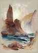 Tour à Tower Falls Yellowstone - Thomas Moran — weergave van het kunstwerk