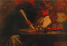 Vrouw lezend in een interieur - Thomas Pollock Anshutz — weergave van het kunstwerk