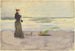 Vrouw op het Strand - Thomas Pollock Anshutz — weergave van het kunstwerk