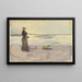 Vrouw op het Strand - Thomas Pollock Anshutz — ingelijst kunstwerk aan de muur