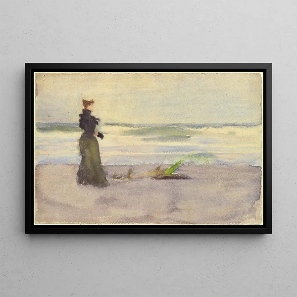 Woman on the Beach - Thomas Pollock Anshutz — framed artwork on a wall