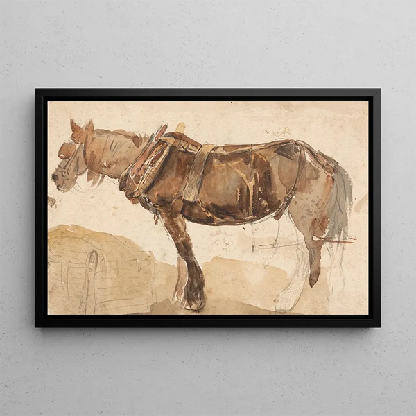 Thomas Sidney Cooper - A Horse in Harness Seen From the Near Side.webp