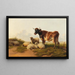 Schapen en koeien op de weide - Thomas Sidney Cooper — ingelijst kunstwerk aan de muur