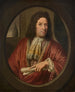 Ovale valse portret van een man die een partituur vasthoudt - Thomas van der Wilt — weergave van het kunstwerk
