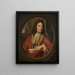 Ovale valse portret van een man die een partituur vasthoudt - Thomas van der Wilt — ingelijst kunstwerk aan de muur
