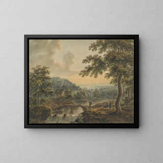 Thomas Walmsley - Landscape with bridge and waterfall.webp