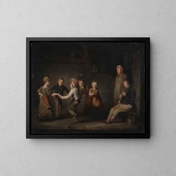 Round Rose Painting - Thomas Webster — framed artwork on a wall