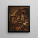 Interior of a weavers' cottage - Thomas Wijck — framed artwork on a wall