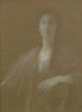 Een moment van reflectie - Thomas Wilmer Dewing — weergave van het kunstwerk