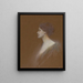 Portret van een vrouw - Thomas Wilmer Dewing — ingelijst kunstwerk aan de muur