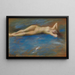 van een jonge naakte vrouw liggend - Thomas Wilmer Dewing — ingelijst kunstwerk aan de muur