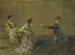 Het Geroddel - Thomas Wilmer Dewing — weergave van het kunstwerk