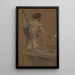 Le Musicien - Thomas Wilmer Dewing — ingelijst kunstwerk aan de muur