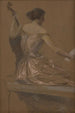 Le Musicien - Thomas Wilmer Dewing — weergave van het kunstwerk