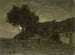 van een schapenomheining bij schemering - Théophile de Bock — weergave van het kunstwerk