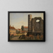 van het uitzicht op Marmorpladsen met de ruïnes van de onafgewerkte kerk van Frederiks in Kopenhagen - Thorald Læsøe — ingelijst kunstwerk aan de muur