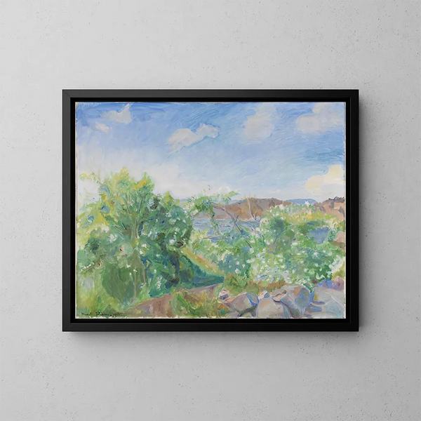 Roses sauvages en fleurs - Thorvald Erichsen — framed artwork on a wall