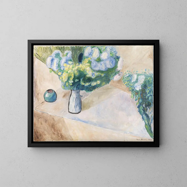 Flower Painting - Thorvald Erichsen — framed artwork on a wall