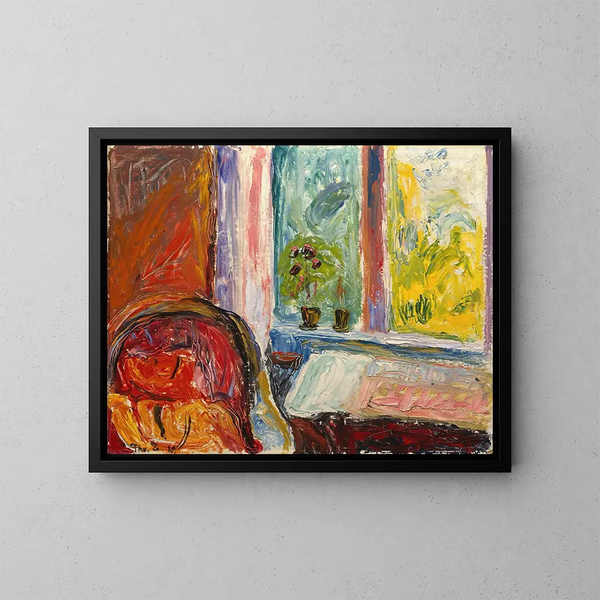 The Red Chair - Thorvald Erichsen — framed artwork on a wall