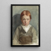 Portrait of a young boy with red hair facing forward - Thérèse Schwartze — framed artwork on a wall