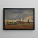 Landschap van een dorp voor de storm - Tina Blau — ingelijst kunstwerk aan de muur